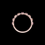 Custom 14K Rose Gold Nine Mixed Color Sapphire Band