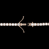 Custom 14K Yellow Gold 10.21ctw Round Brilliant Cut Diamond Line Bracelet, 7 Inches