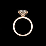 Custom 18K Yellow Gold Six Prong "Crown" Set Diamond Solitaire Engagement Ring