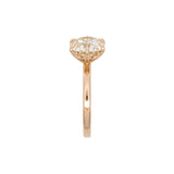 Custom 18K Yellow Gold Six Prong "Crown" Set Diamond Solitaire Engagement Ring