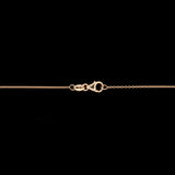 Custom 18K Yellow Gold Pear Shape Emerald And Diamond Feather Pendant With 18 Inch Chain