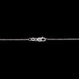 Custom 18K White Gold Square Emerald Pendant With 18 Inch Chain