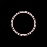 Custom 14K 6mm Rose Gold Band With Platinum Twisted Insert