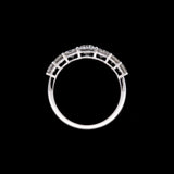 Custom 18K White Gold Graduating Seven Diamond Ring