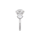 Custom Platinum Three Old European Cut Diamond Ring