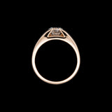 Custom 18K Yellow Gold Round Brilliant Cut Diamond Solitaire Ring