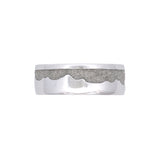 Custom Platinum Mountain Band With Diamond Dust Sky