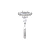 Custom Platinum Marquise Diamond Engagement Ring With Pear And Round Brilliant Cut Diamonds