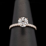 Custom 14K Yellow Gold Old European Cut Diamond Engagement Ring