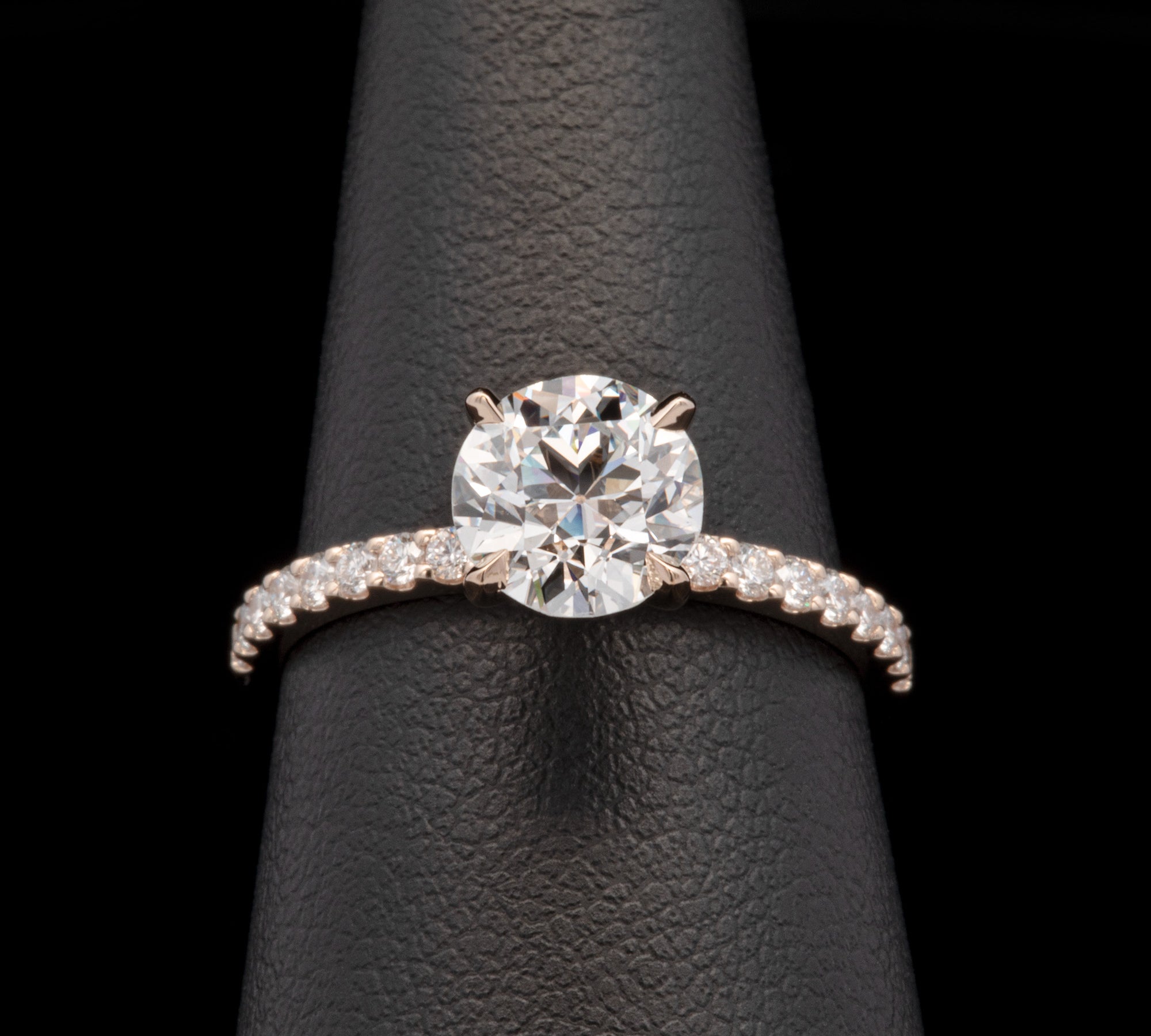 Custom 14K Yellow Gold Old European Cut Diamond Engagement Ring