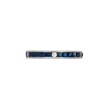 Custom Platinum Sapphire And Diamond Channel Set Eternity Band