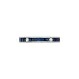 Custom Platinum Sapphire And Diamond Channel Set Eternity Band