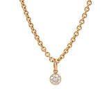 Custom 18K Yellow Gold "Polly" Single Stone Diamond Charm Pendant With Detachable Bail