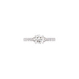 Custom Platinum Four Prong Solitaire Diamond Ring