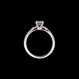 Custom Platinum Four Prong Solitaire Diamond Ring