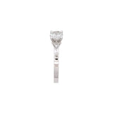Custom Platinum Four Prong Solitaire Diamond Ring
