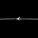 18K White Gold Bezel Set 1.00ctw Round Diamond Pendant With 16 Inch Chain