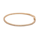 14K Yellow Gold 2.00ctw Round Diamond Tennis Bracelet, 7 Inches
