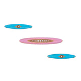 14K Yellow Gold Set Of Three Pink And Blue Enamel Baby Pin With Seed Pearls