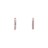 14K Rose Gold 0.25ctw Diamond Huggie Earrings, 11mm