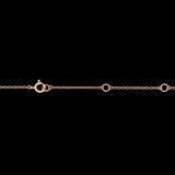 14K Rose Gold Pave Diamond Leaf Necklace, 18 Inches