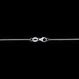 18K White Gold Sapphire And Diamond Floral Pendant With 16 Inch Chain