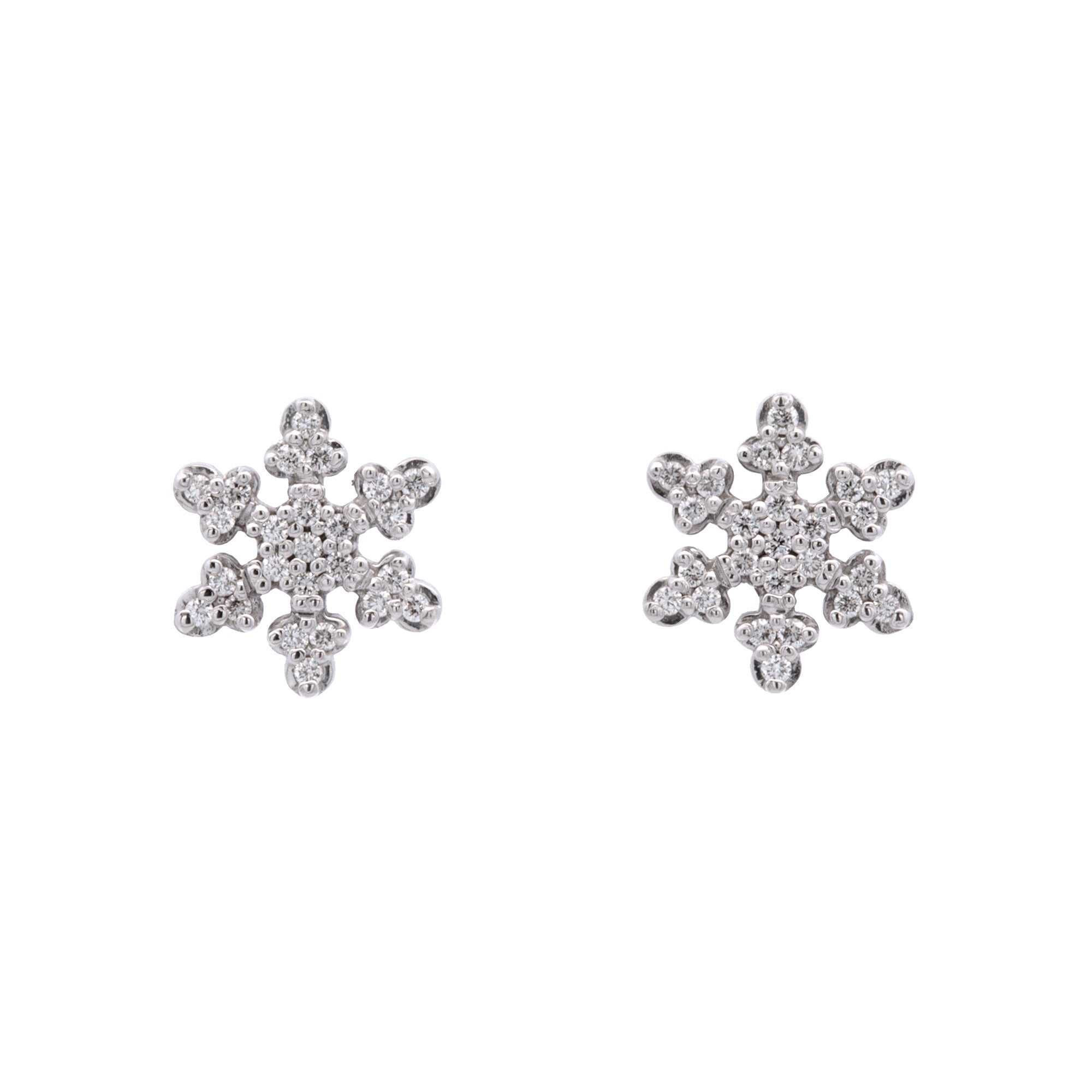 Dorset Diamond Snowflake Stud Earrings, 14K White Gold – Ferro Jewelers