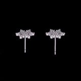 Dorset Diamond Snowflake Stud Earrings, 14K White Gold