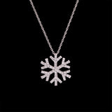 Middlesex Diamond Snowflake Pendant With 18 Inch Chain, 14K White Gold