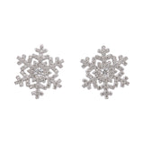 Waterbury Diamond Snowflake Stud Earrings, 14K White Gold