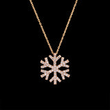 Middlesex Diamond Snowflake Pendant With 18 Inch Chain, 14K Yellow Gold