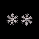 Stratton Vermont Diamond Snowflake Stud Earrings, 14K White Gold