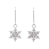 Stowe Strong Diamond Snowflake Drop Earrings, 14K White Gold