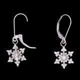 Stowe Strong Diamond Snowflake Drop Earrings, 14K White Gold