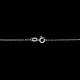 Cabot Diamond Snowflake Pendant With 18 Inch Chain, 14K White Gold