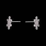 Waitsfield Diamond Snowflake Stud Earrings, 14K White Gold