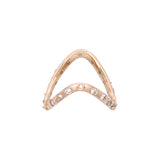 14K Yellow Gold Slalom Ring Wirth Diamond Accents