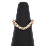 14K Yellow Gold Slalom Ring Wirth Diamond Accents