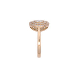 Custom 18K Yellow Gold Double Diamond Halo engagement Ring