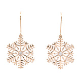 Bolton Snowflake Dangle Earring With Lever Backs 14K Yellow Gold
