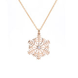 Bolton Diamond Snowflake Pendant With 18 Inch Chain, 14K Yellow Gold