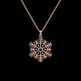 Bolton Sapphire Snowflake Pendant With 18" Chain, 14K Yellow Gold