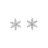 Bristol Diamond Snowflake Stud Earrings, 14K White Gold