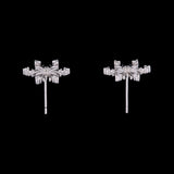 Bristol Diamond Snowflake Stud Earrings, 14K White Gold