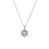 Burlington Diamond Snowflake Pendant With 18" Chain, 14K White Gold