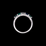 Custom Platinum Lucida Set Five Stone Mother's Ring