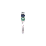 Custom Platinum Lucida Set Five Stone Mother's Ring