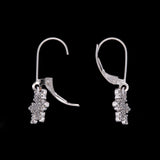 Dorset Diamond Snowflake Dangle Earrings With Leverbacks 14K White Gold