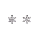 Dorset Diamond Snowflake Stud Earrings, 14K White Gold