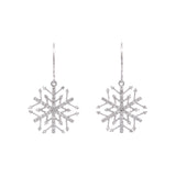Essex Diamond Snowflake Dangle Earrings, 14K White Gold
